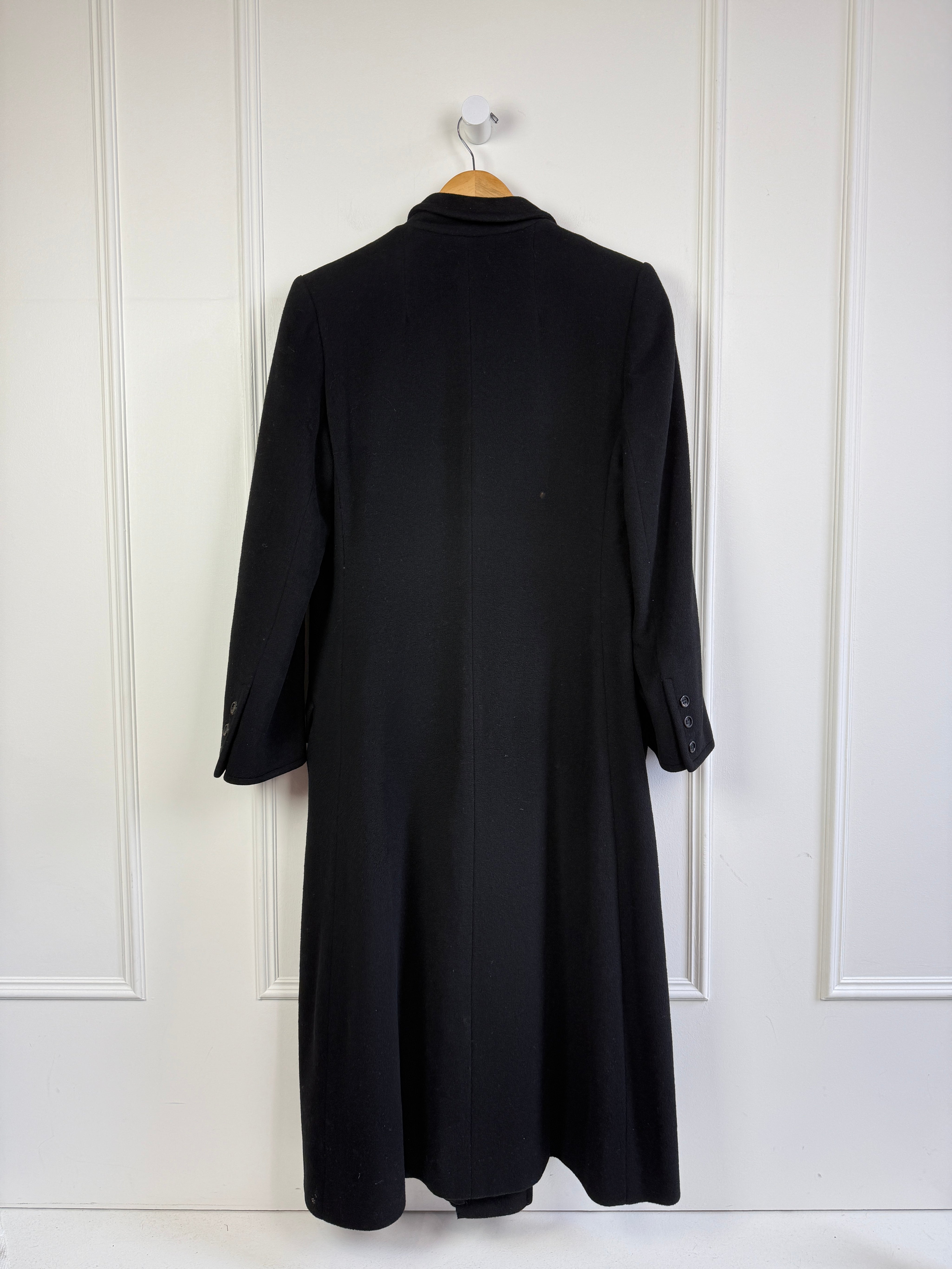 Vintage Black Cashmere Coat (S/M)