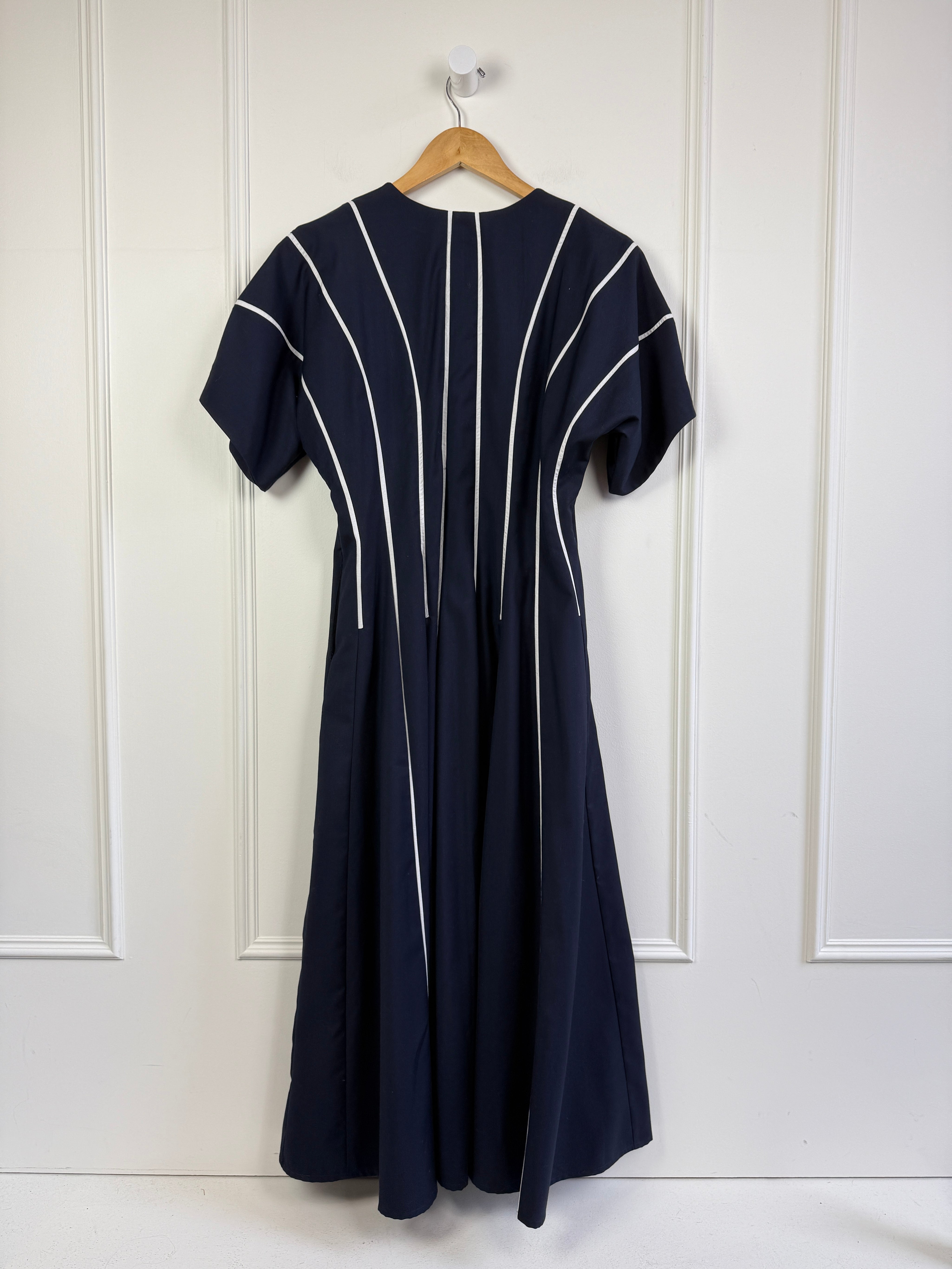 Lovebirds Navy Striped Dress (S)