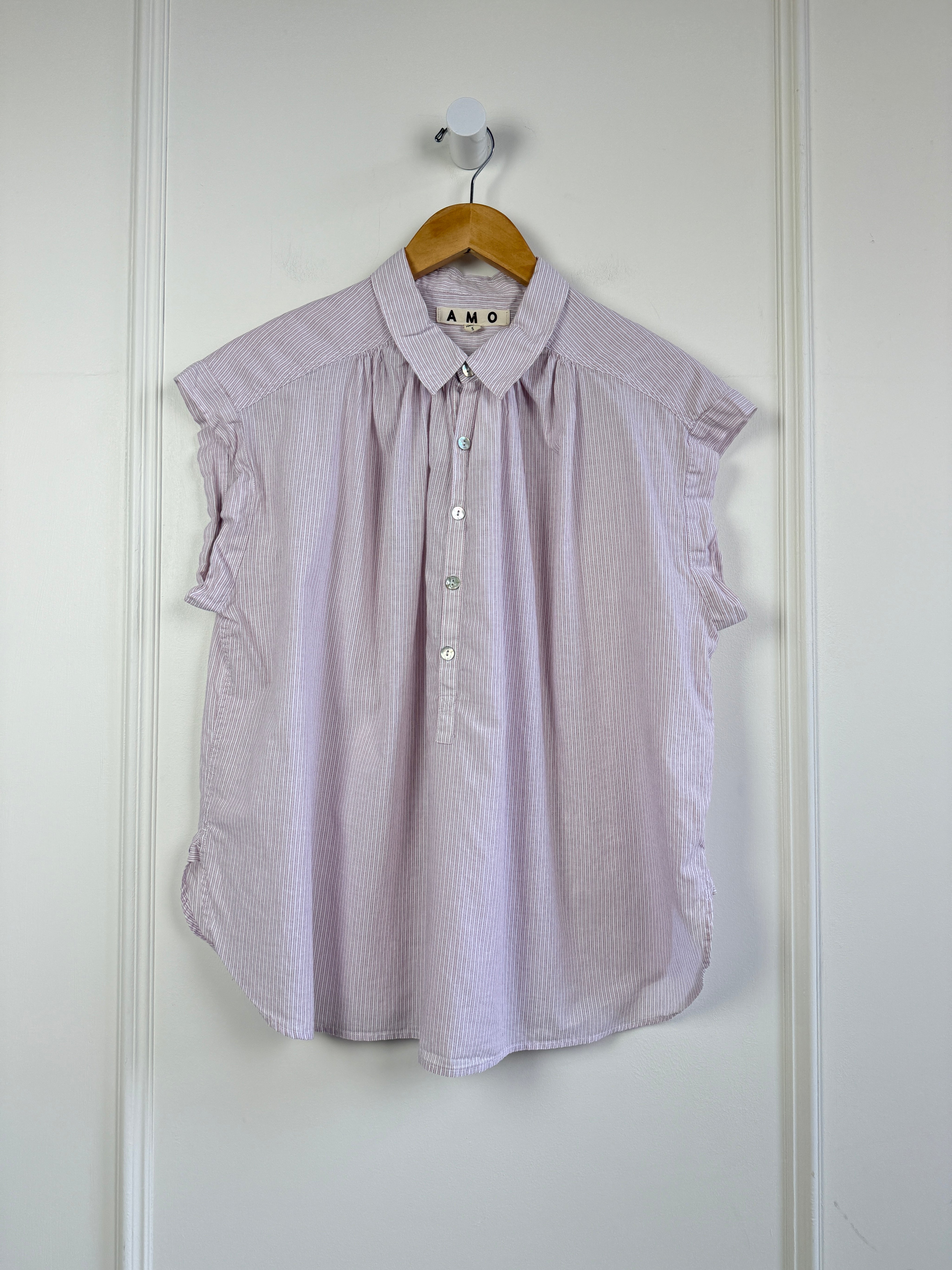 AMO Pink Striped Top (S)