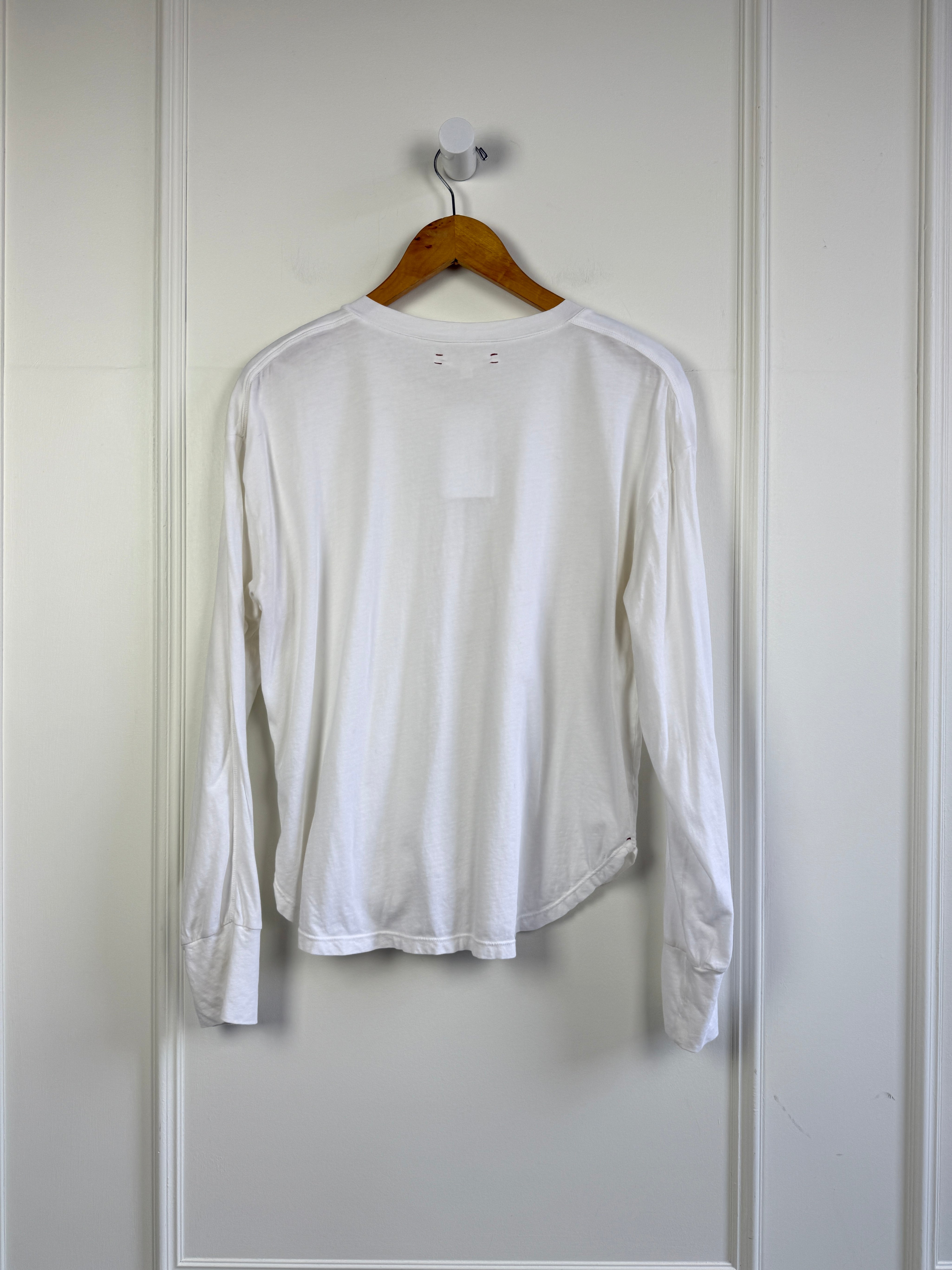Xirena White Long Sleeve Henley (S)