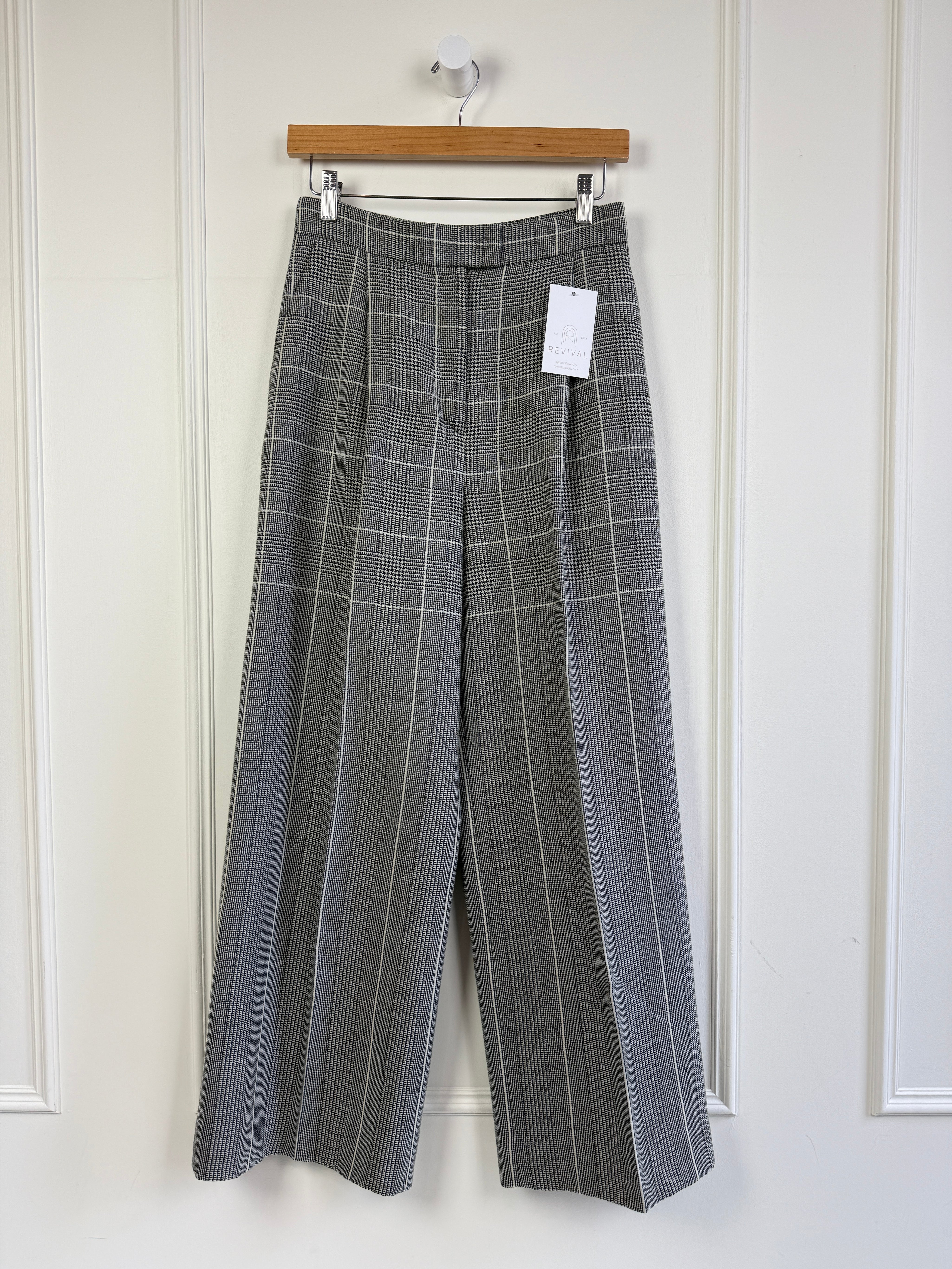 Alberta Ferretti Plaid Wool Blend Pants (6/28)