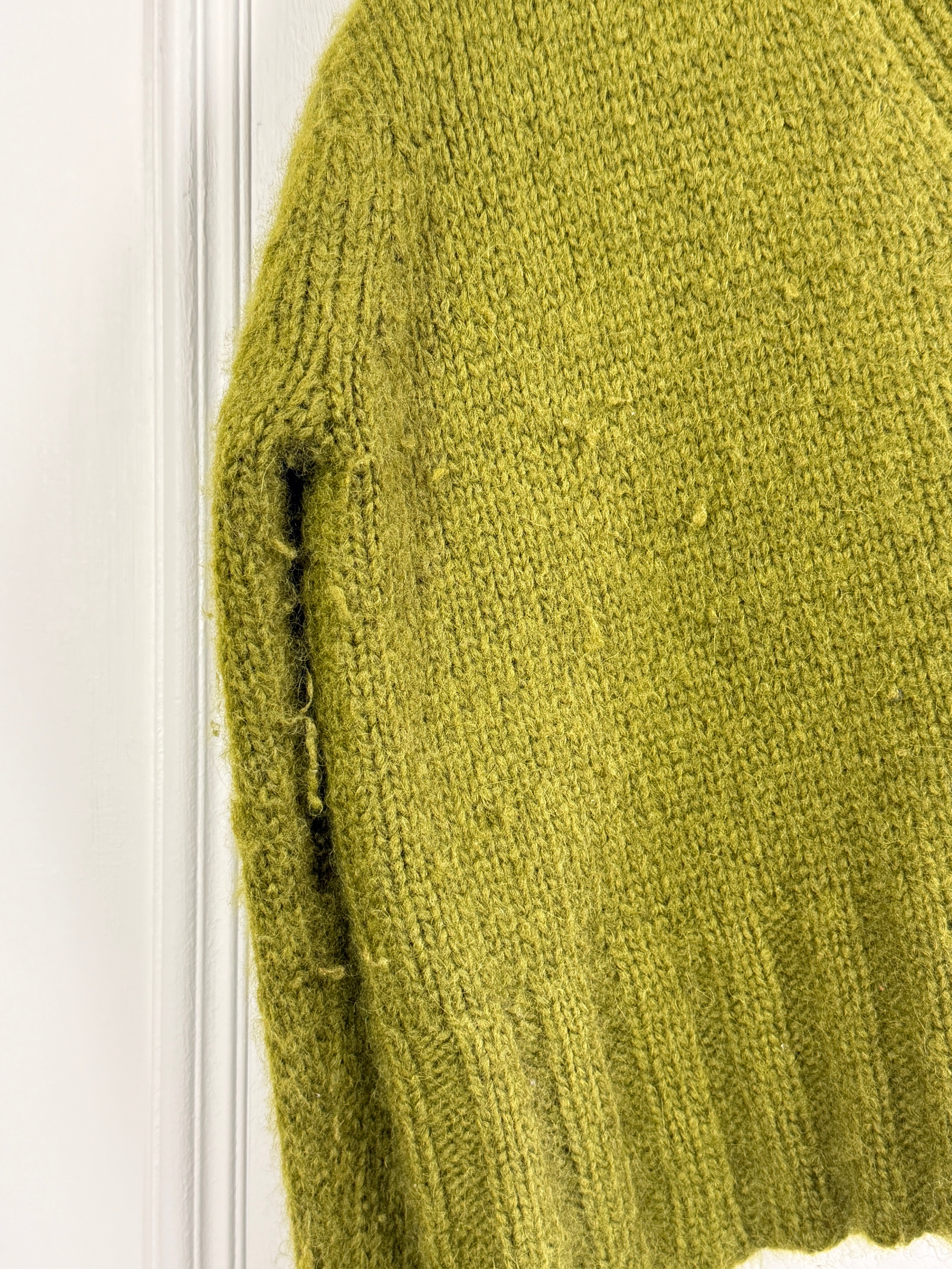 Peruvian Connection Green Cardigan (M)