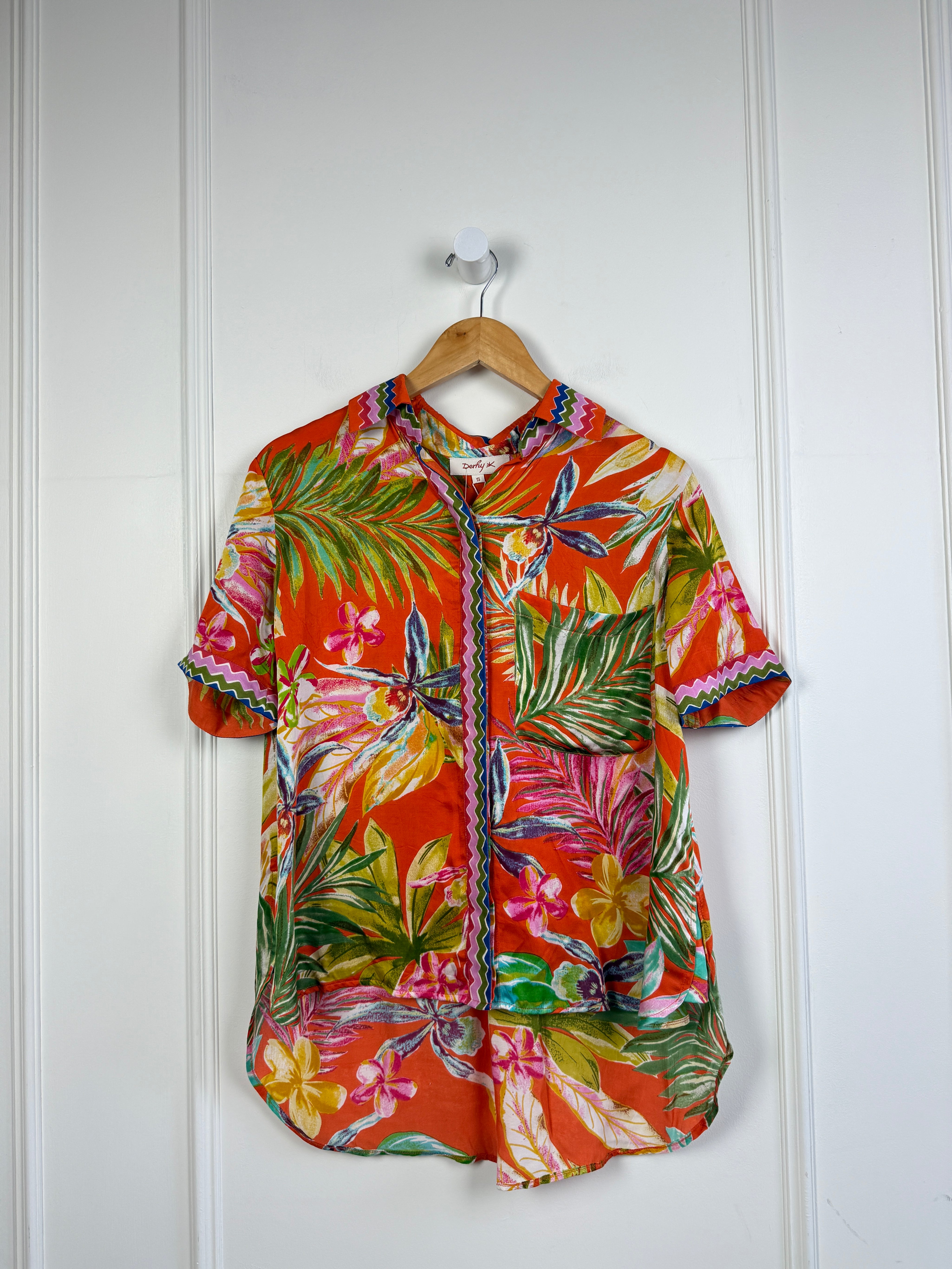 Derhy Floral Button Down (S)