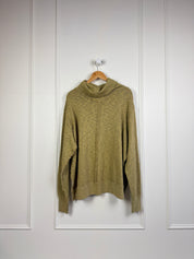 Free People Green Mock Sweater (S)