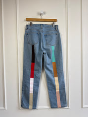 Still Here Tate Painted Back Stripe Straight Leg Jean (4/27)