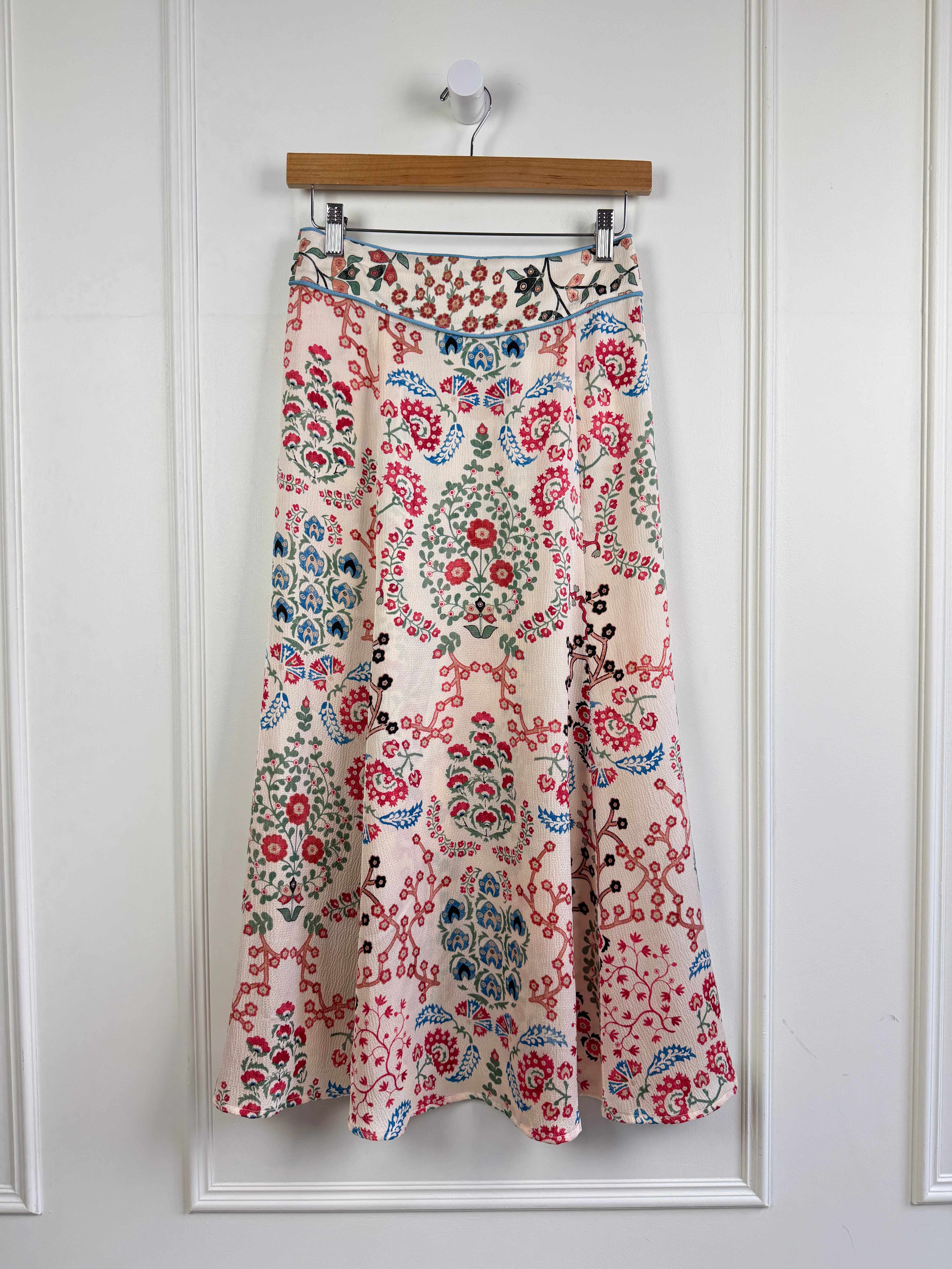 Ba&sh Cream Pattern Skirt (XS)