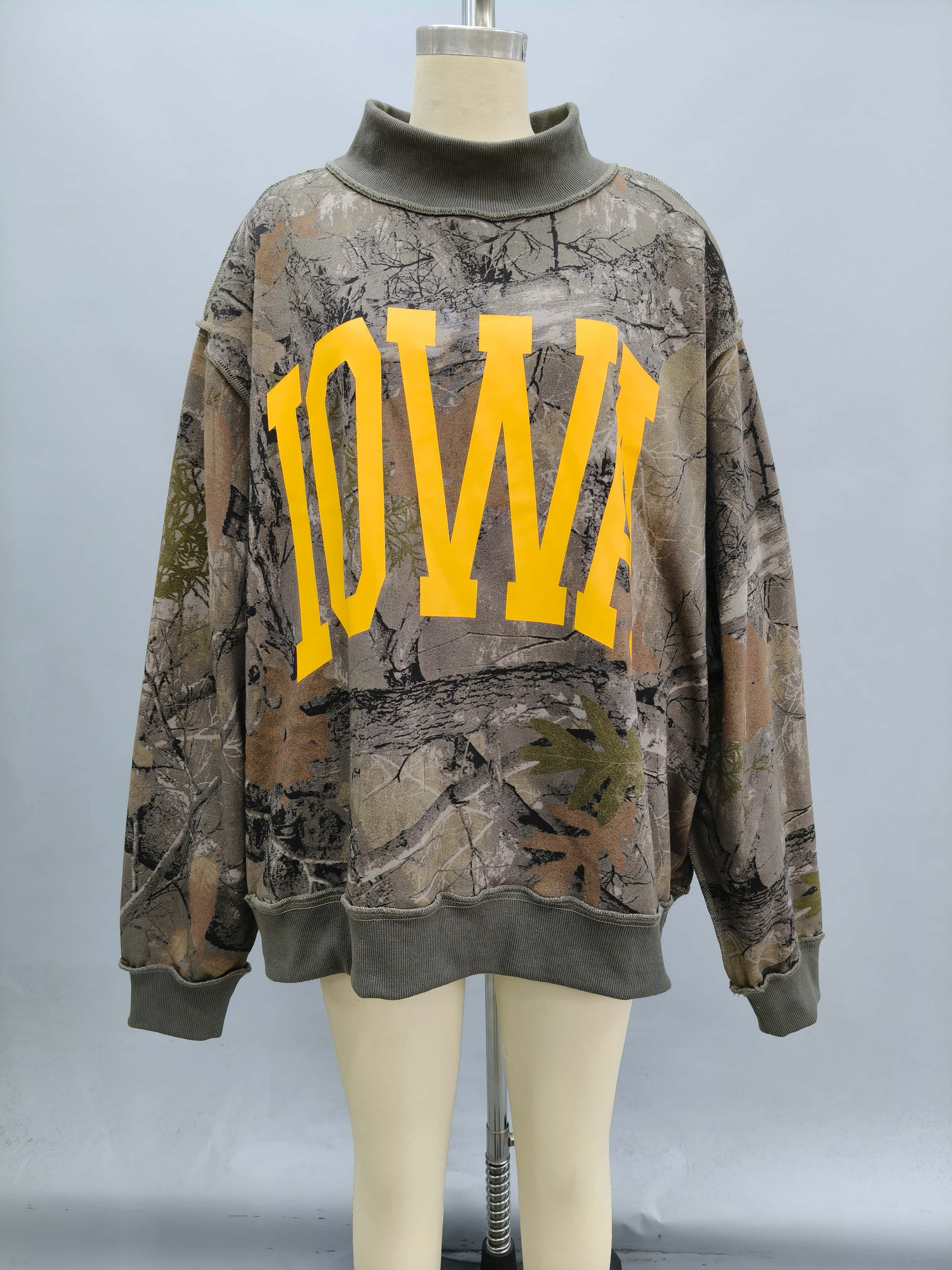*COMING SOON* IOWA Camo Mock Neck Sweatshirt