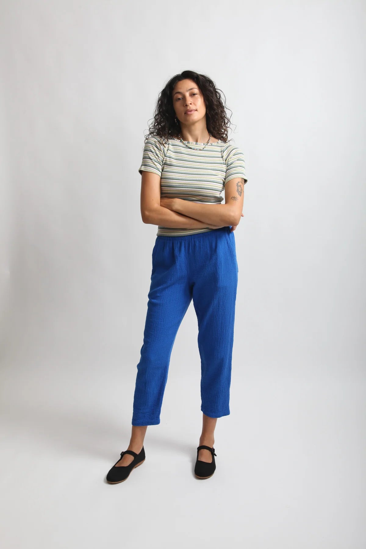 Gravel & Gold -  James Shirt | Kelp Stripe