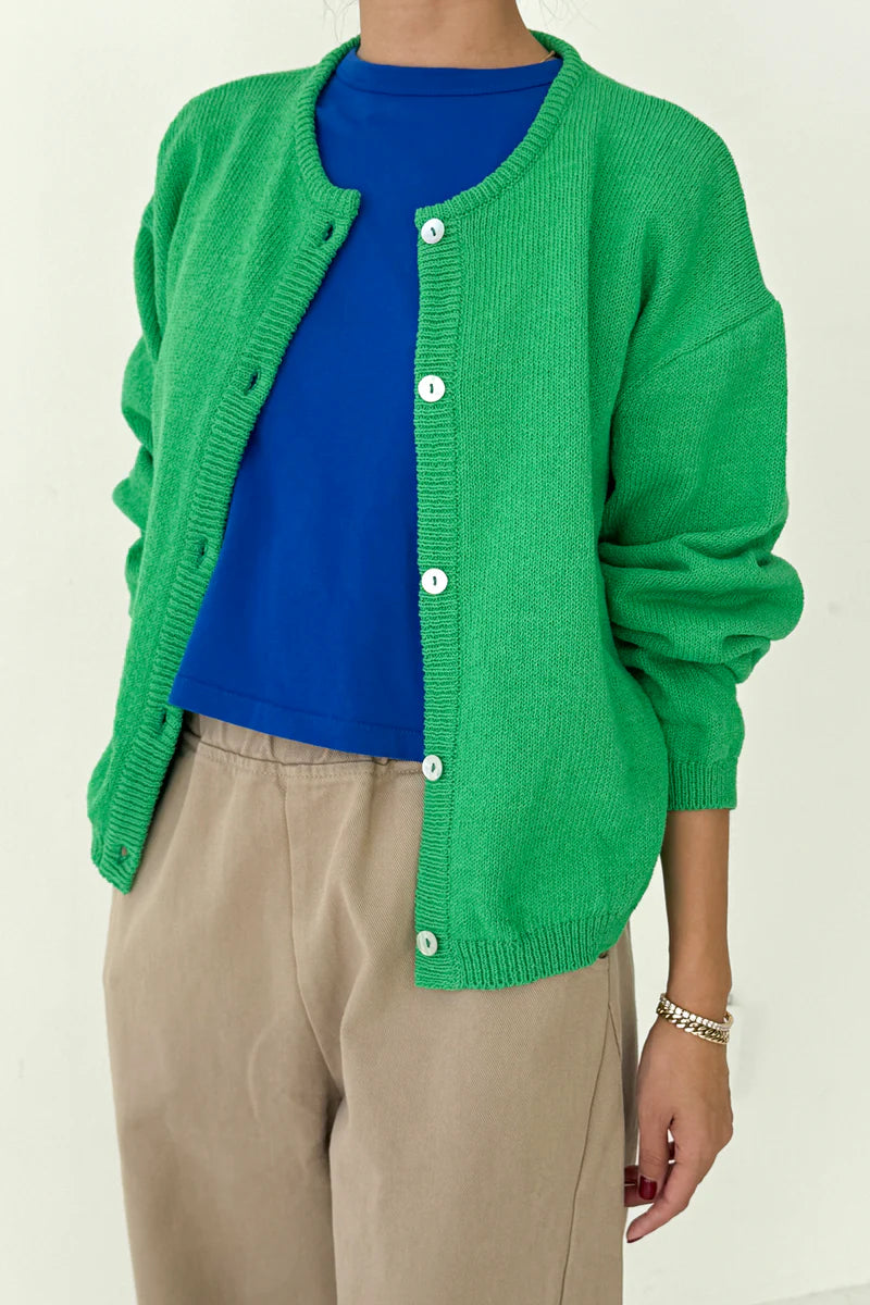 Le Bon Shoppe - Cotton Leila Cardigan | Spring Green