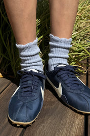 Le Bon Shoppe - Linen Scallop Socks | Pale Blue