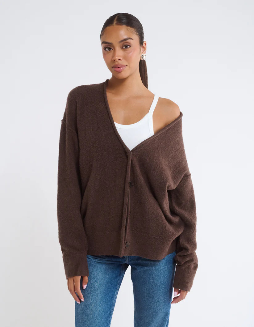 Rumored - Longline Cardigan | Espresso