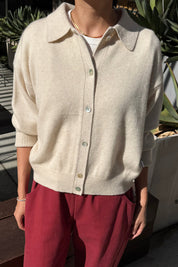 Le Bon Shoppe - Lou Cashmere Cardigan | Oatmeal