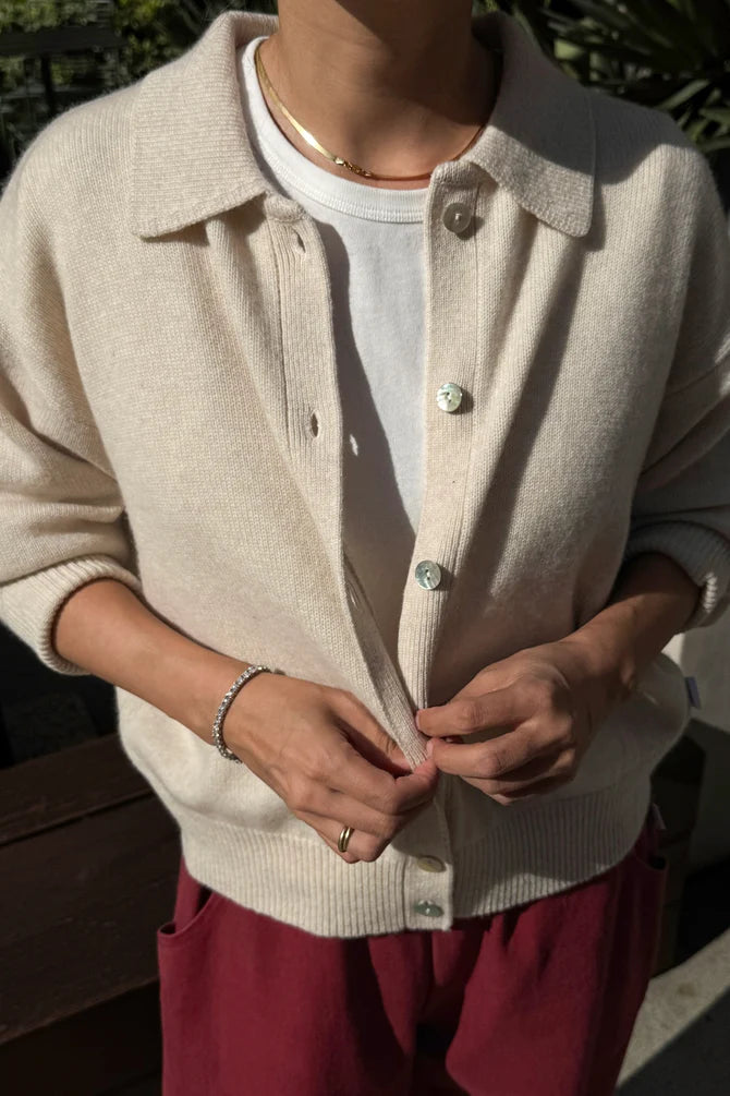 Le Bon Shoppe - Lou Cashmere Cardigan | Oatmeal