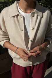 Le Bon Shoppe - Lou Cashmere Cardigan | Oatmeal