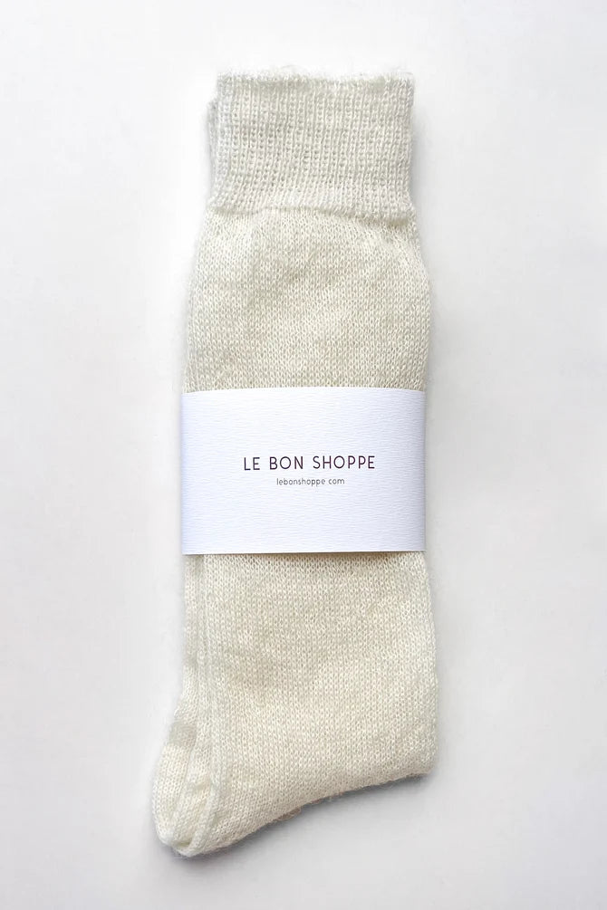 Le Bon Shoppe - Mohair Veil Socks | Cream
