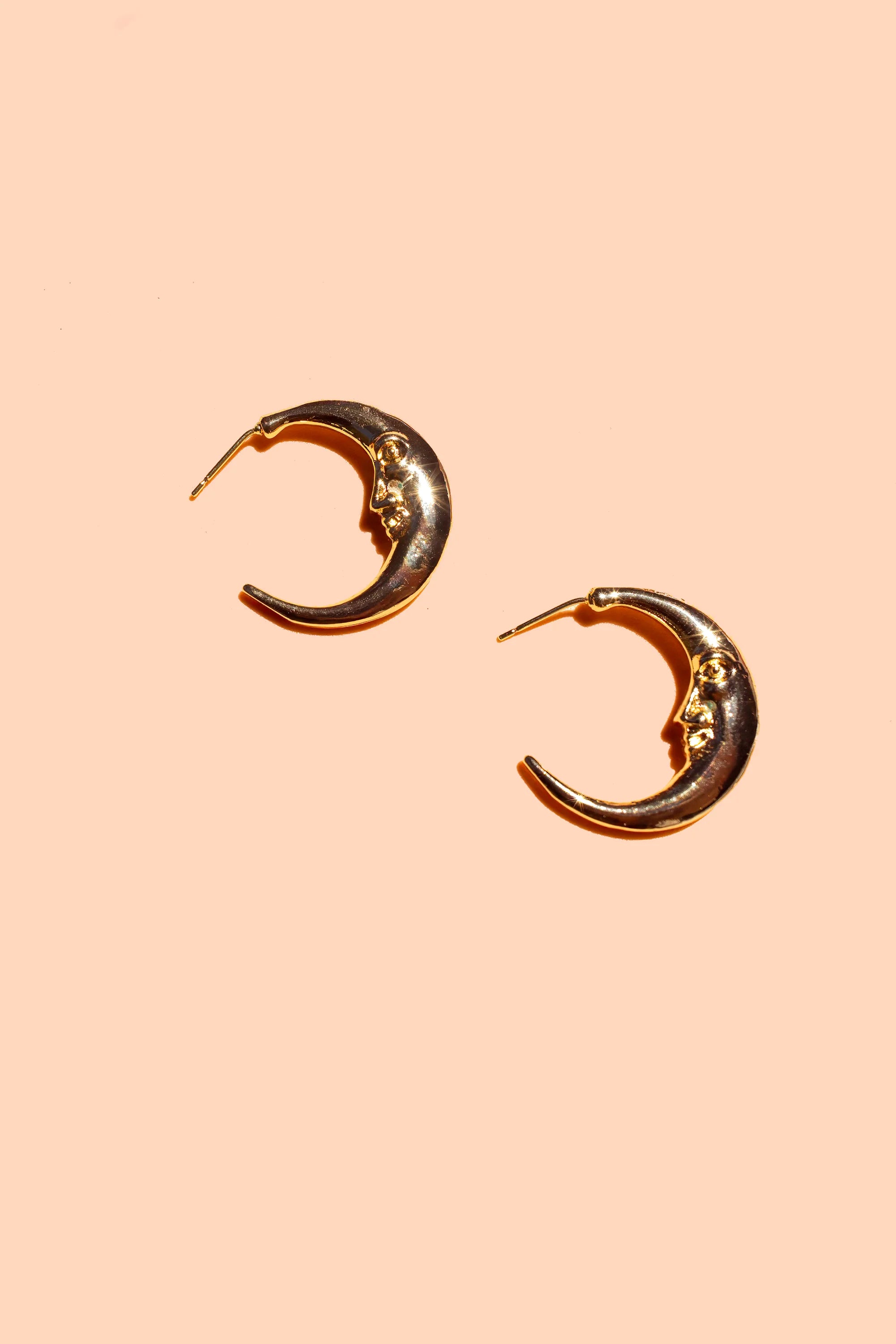 Peter + June - Moonstruck Hoops | 18k Gold Plated