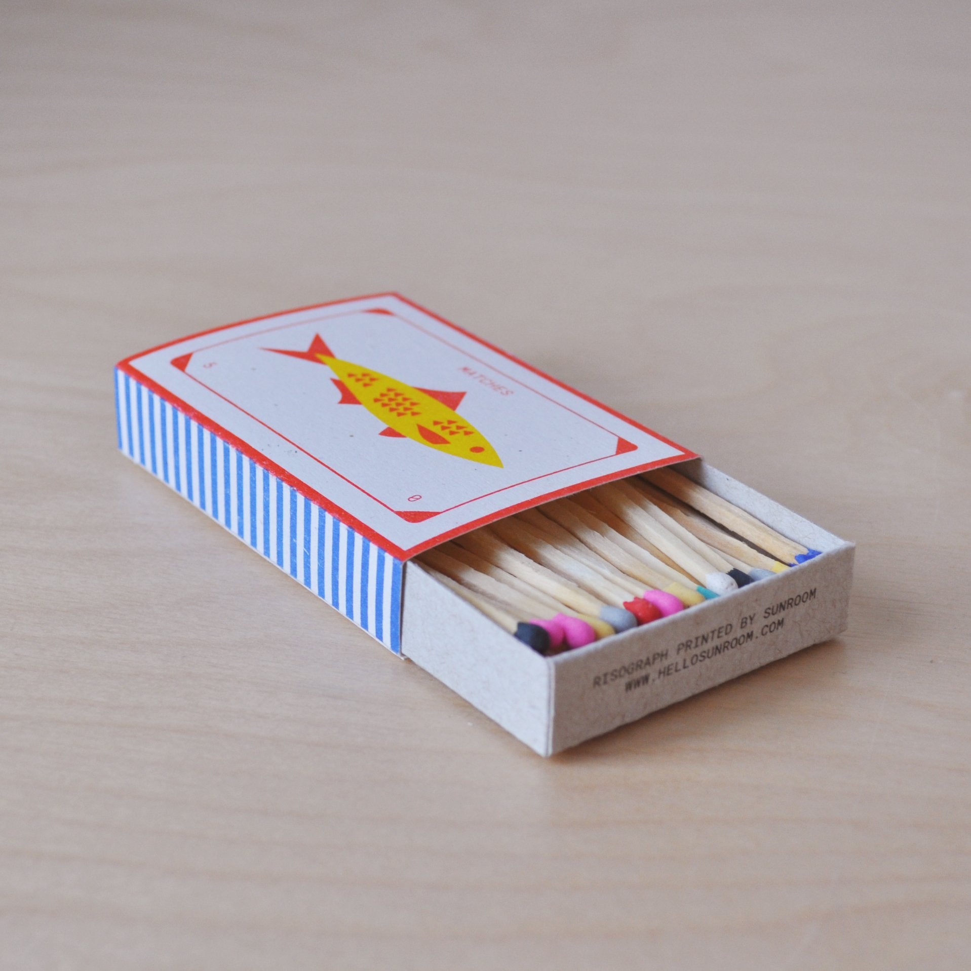 Sunroom - "Fish" Risograph Printed Matchbox