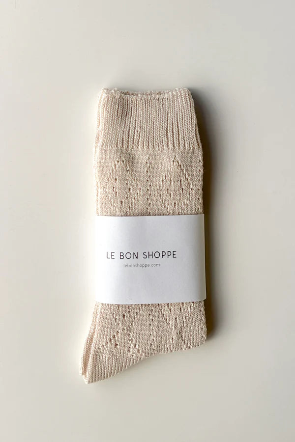 Le Bon Shoppe - Modal Eyelet Socks | Oyster