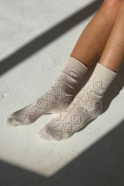 Le Bon Shoppe - Modal Eyelet Socks | Oyster