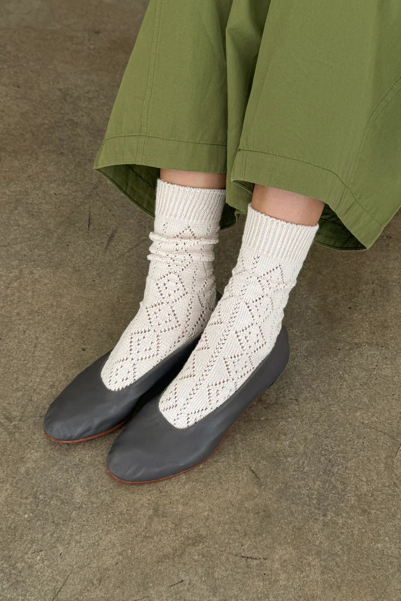 Le Bon Shoppe - Modal Eyelet Socks | Oyster