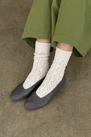 Le Bon Shoppe - Modal Eyelet Socks | Oyster