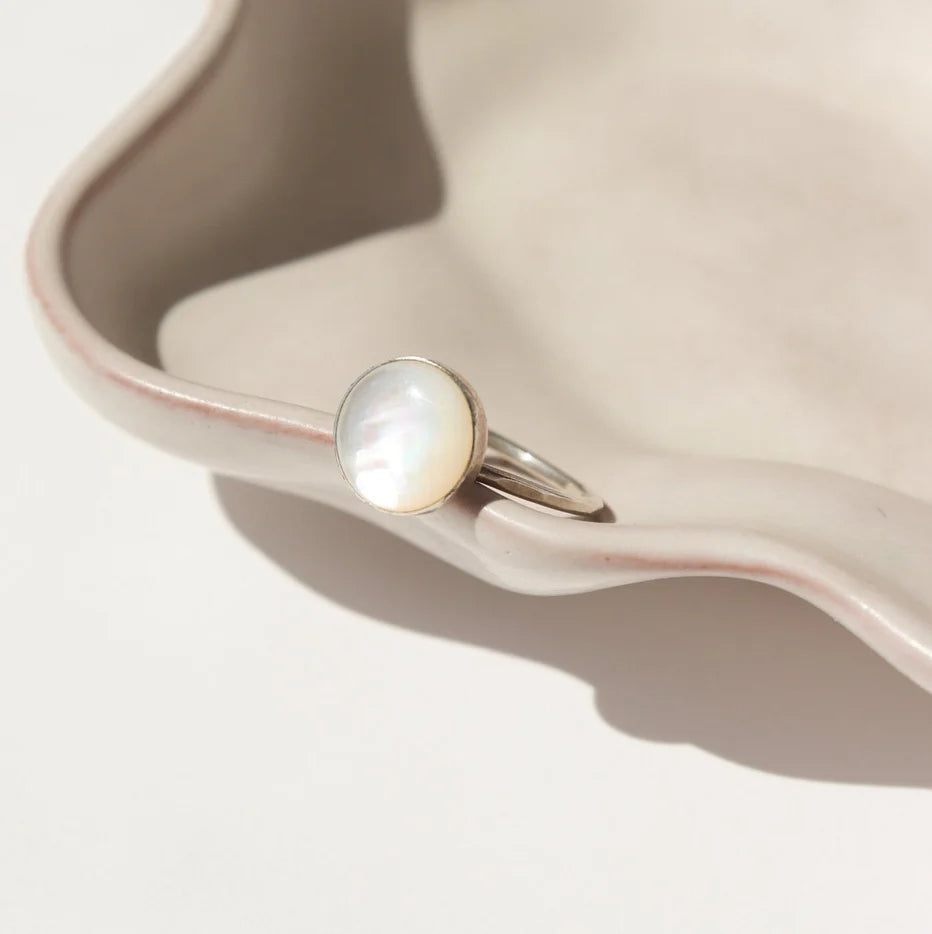 Token Jewelry - Mother of Pearl Ring | Sterling Silver