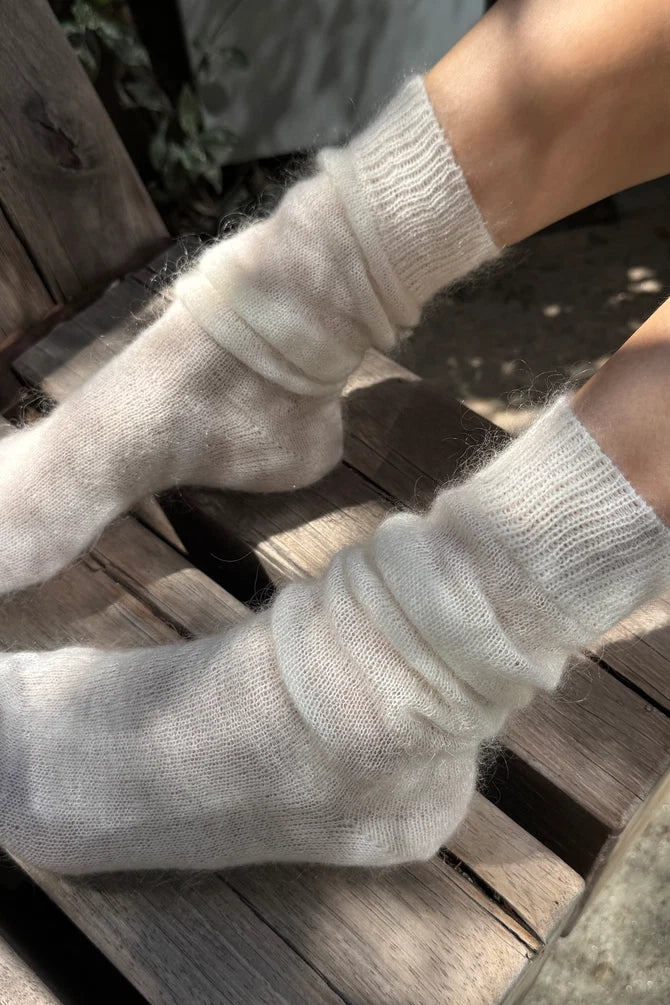 Le Bon Shoppe - Mohair Veil Socks | Cream