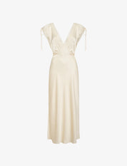 Rumored -Monarch Midi Dress | Cream