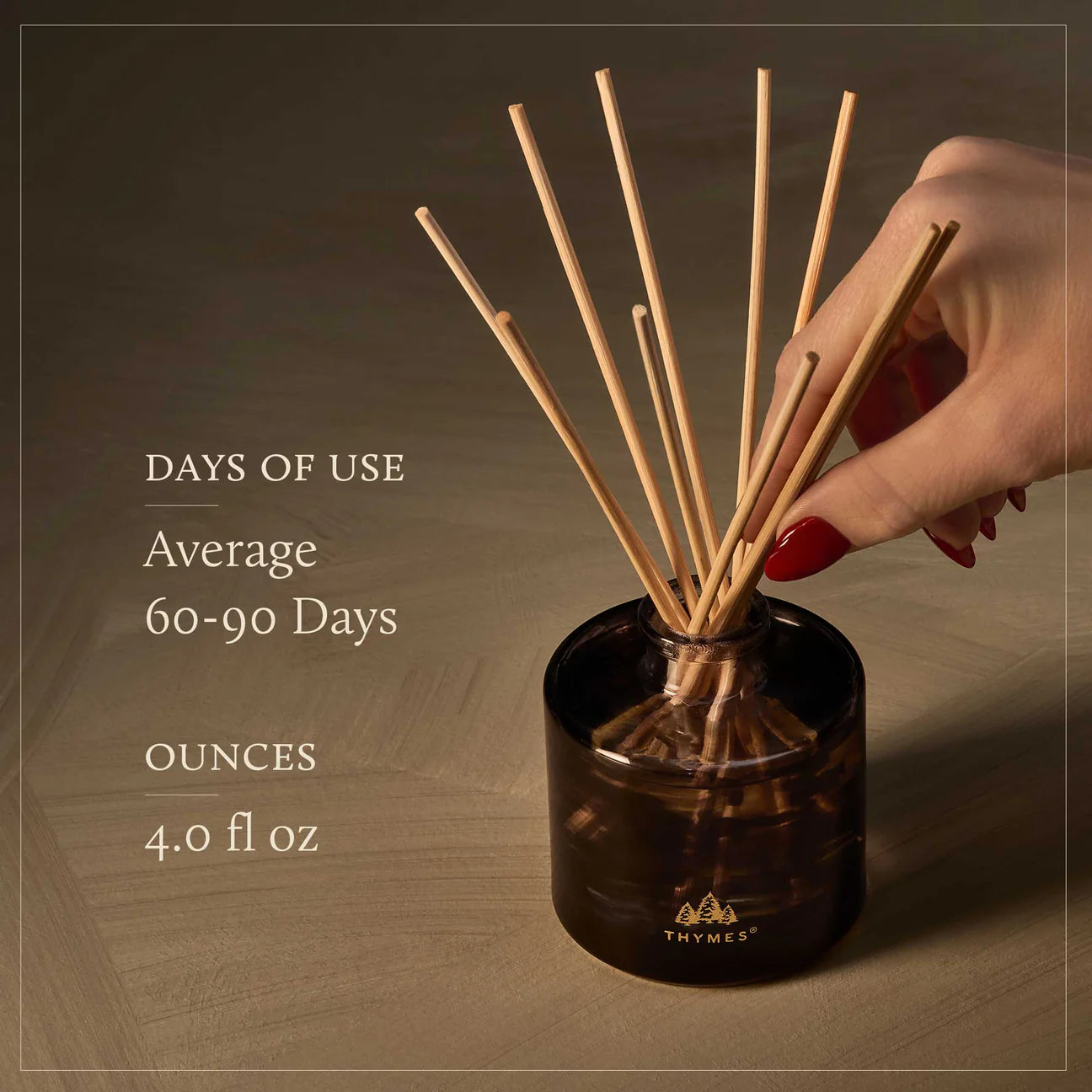Thymes - Noir Woods Petite Reed Diffuser