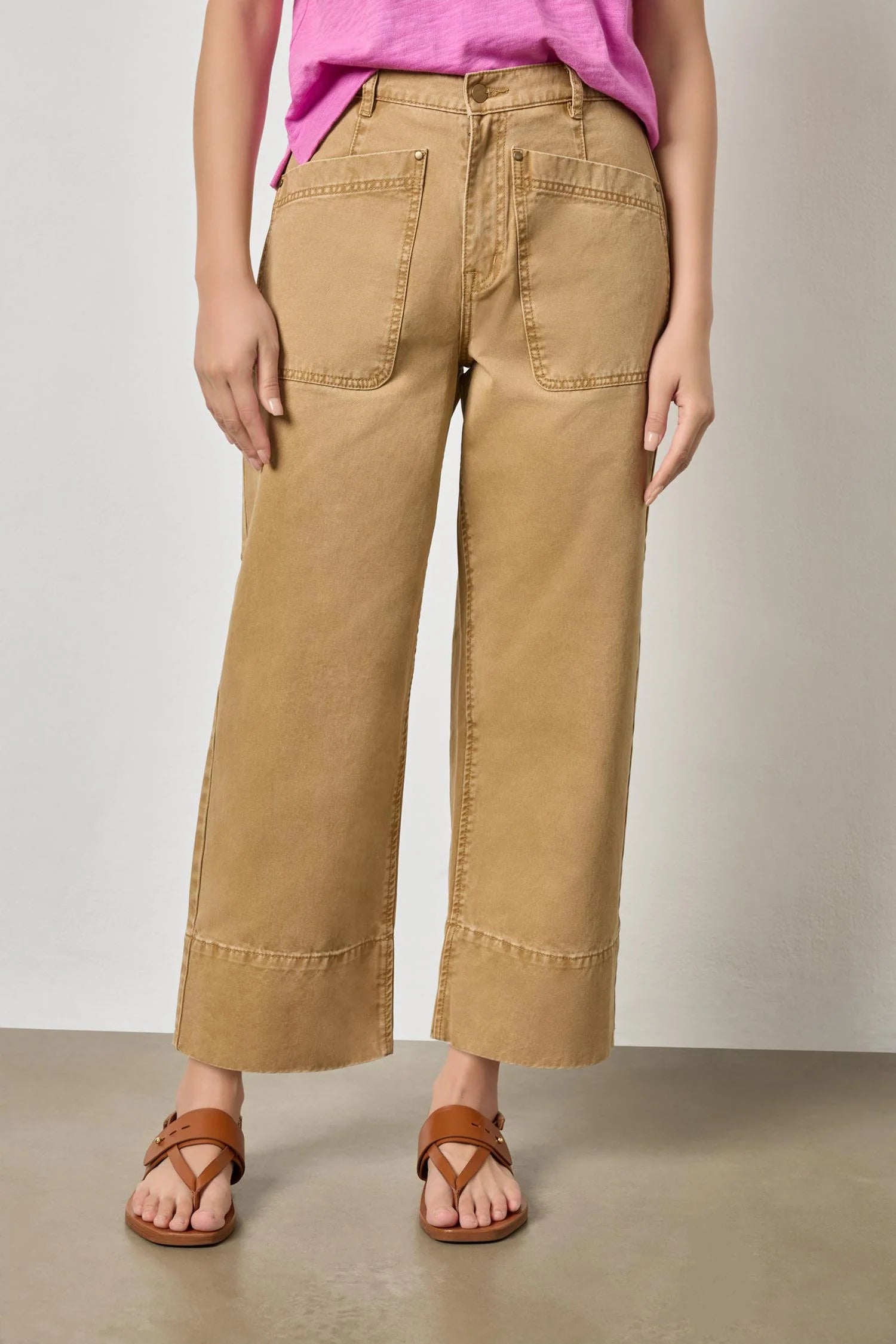 Lilla P. Twill Straight Leg Pant (S)