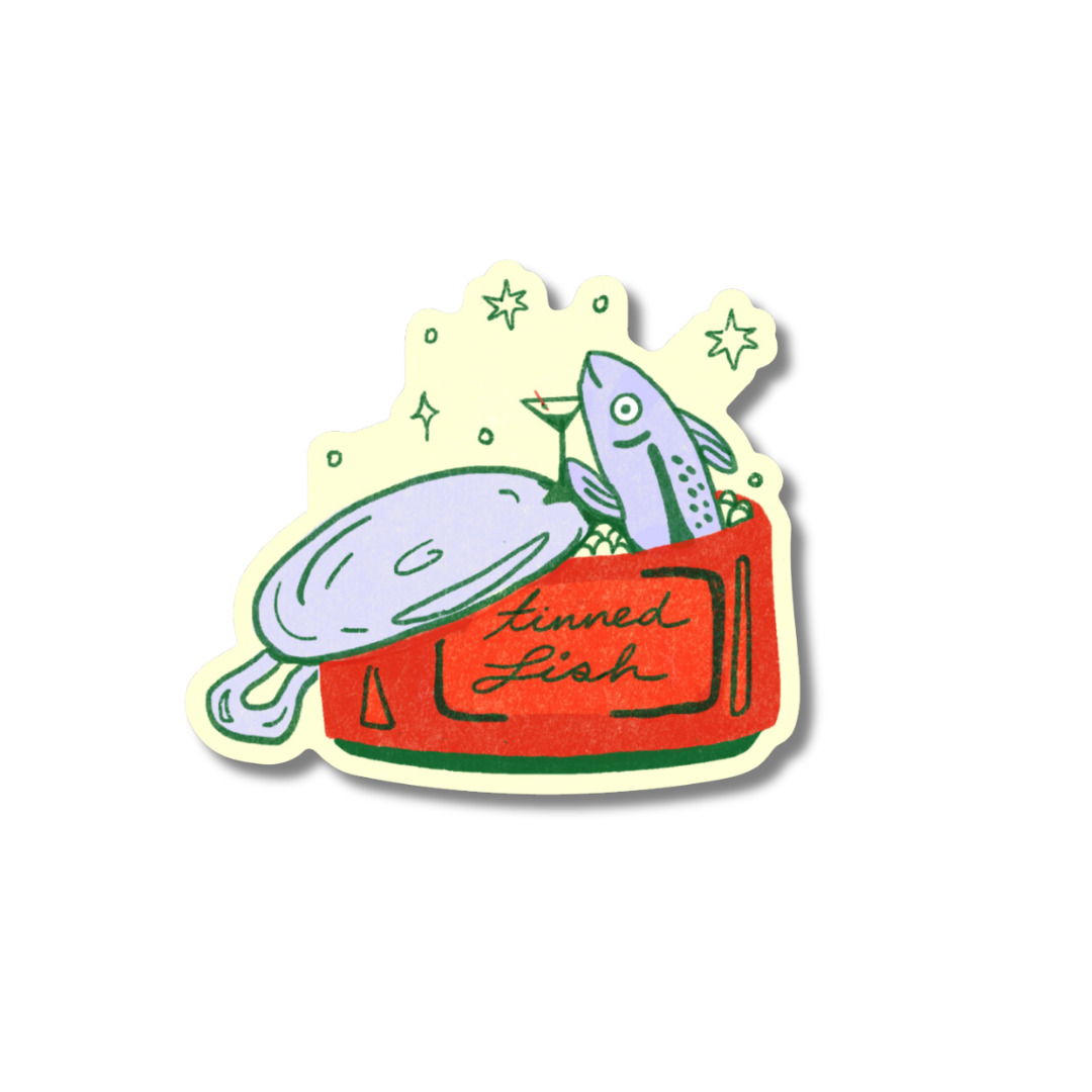 Mel Andrel - Tinned Fish Vinyl Sticker