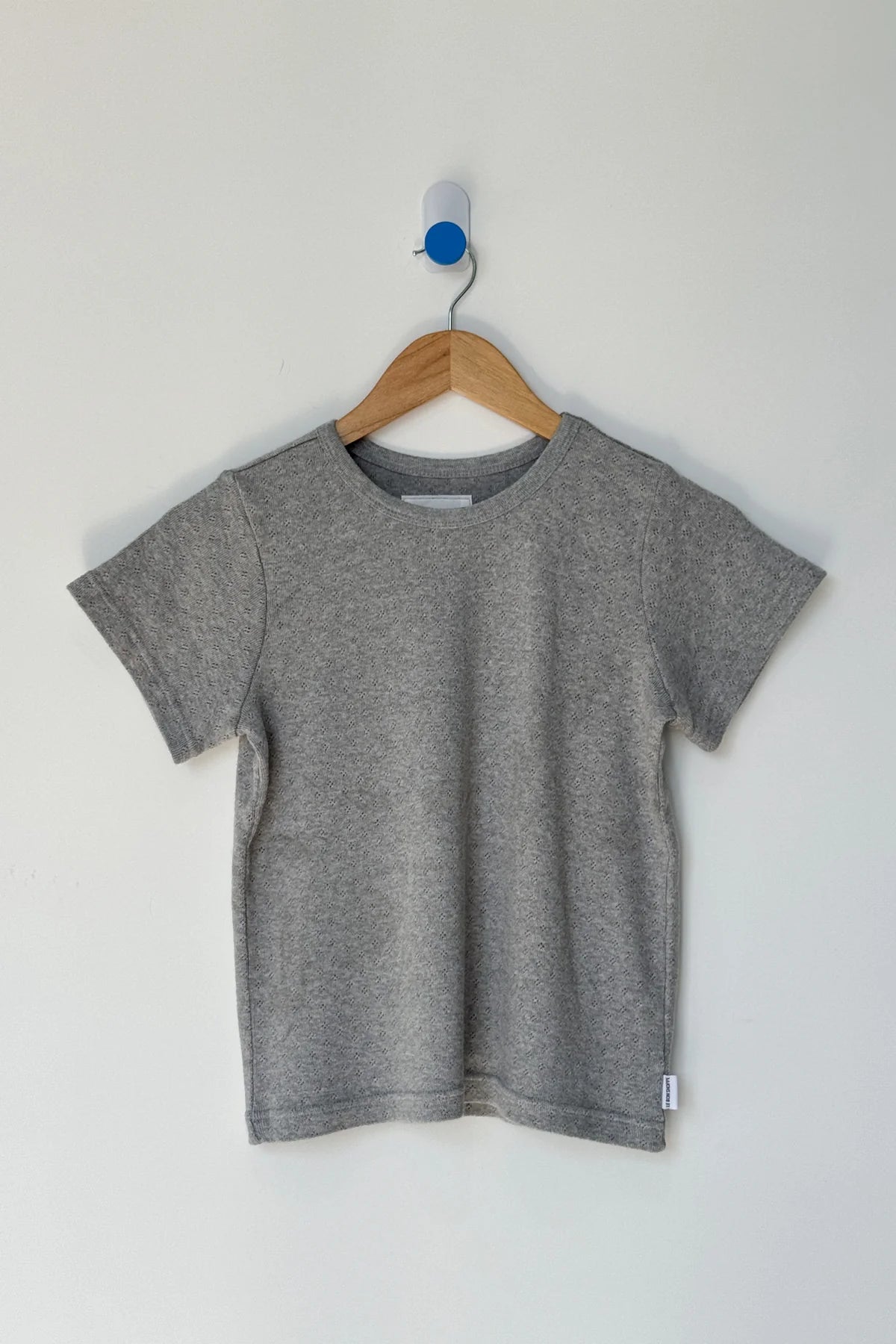 Le Bon Shoppe - Pointelle Babe Tee | Melange Grey
