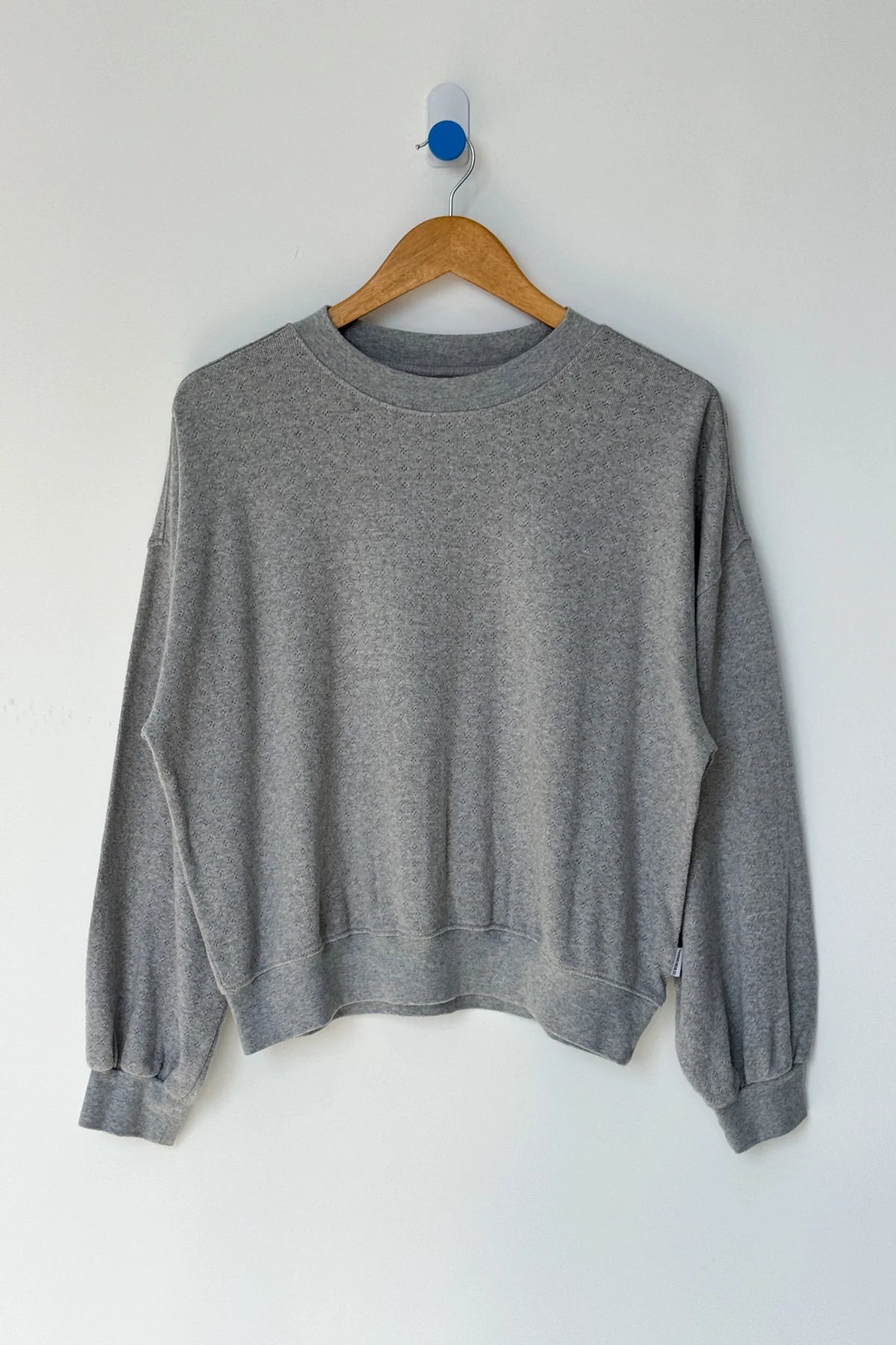 Le Bon Shoppe - Pointelle Core Sweatshirt | Melange Grey