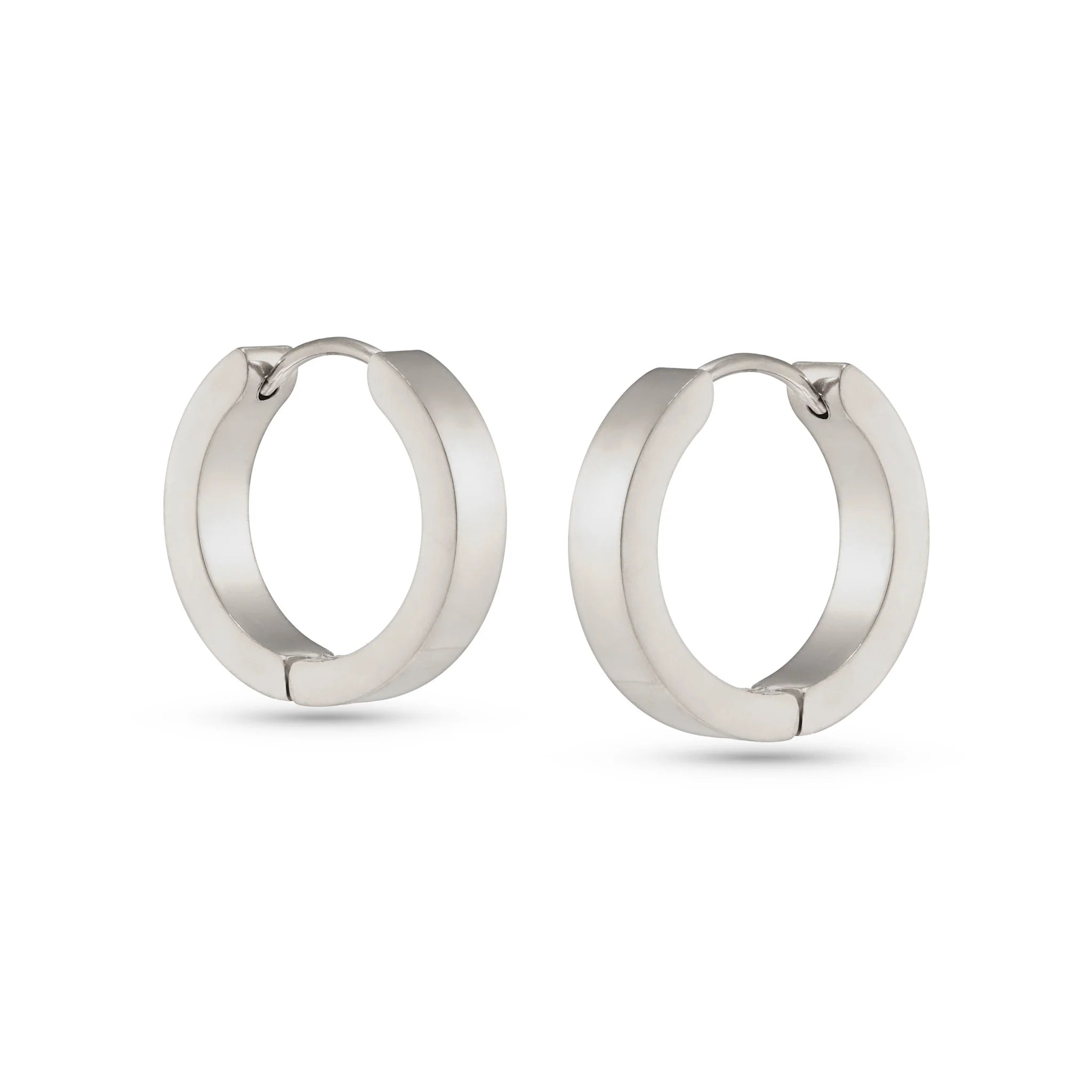 Baleen - Silver Piazza Hinge Hoops | Multiple Sizes