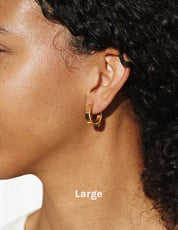 Baleen - Silver Piazza Hinge Hoops | Multiple Sizes