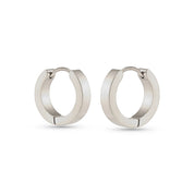 Baleen - Silver Piazza Hinge Hoops | Multiple Sizes