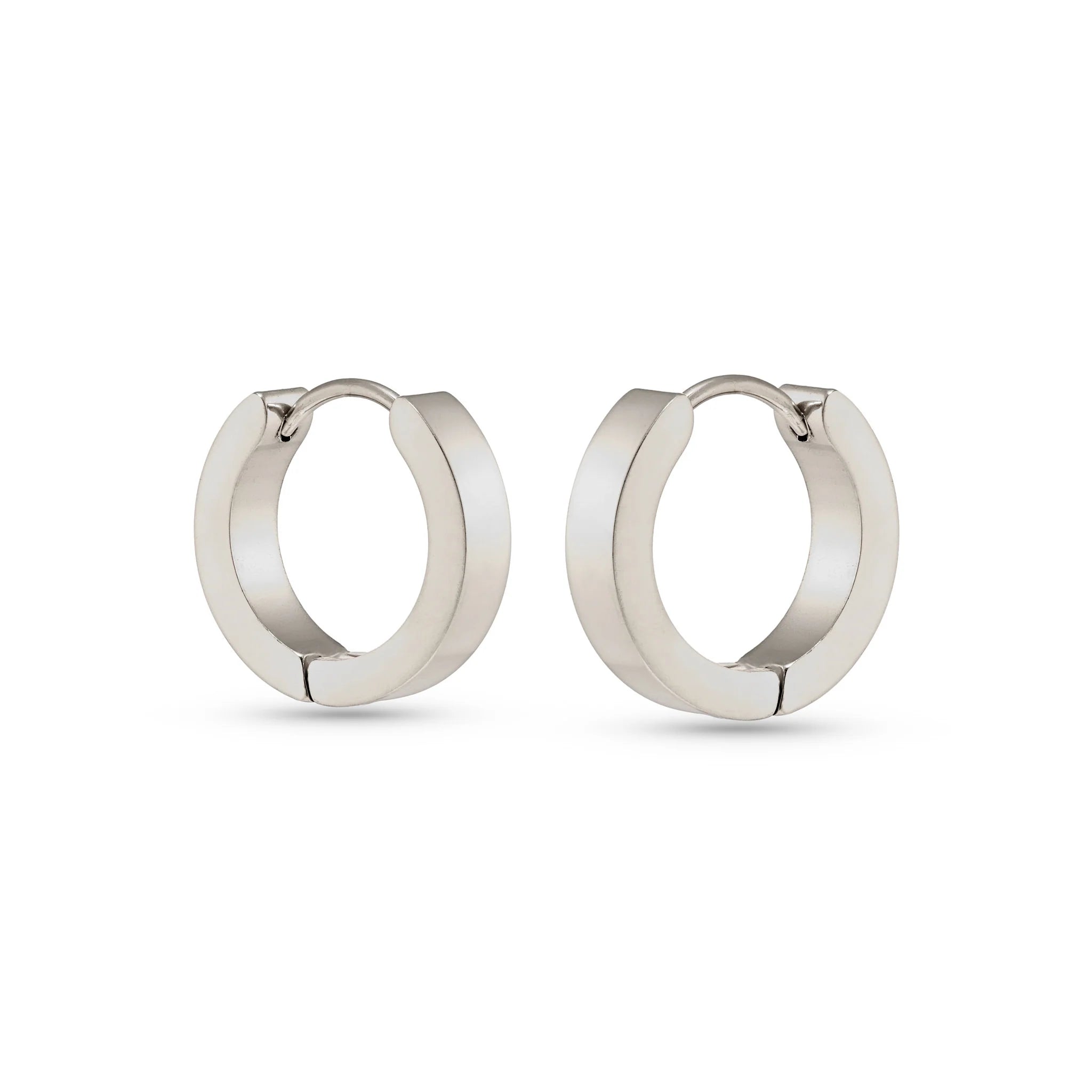 Baleen - Silver Piazza Hinge Hoops | Multiple Sizes
