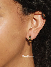 Baleen - Silver Piazza Hinge Hoops | Multiple Sizes