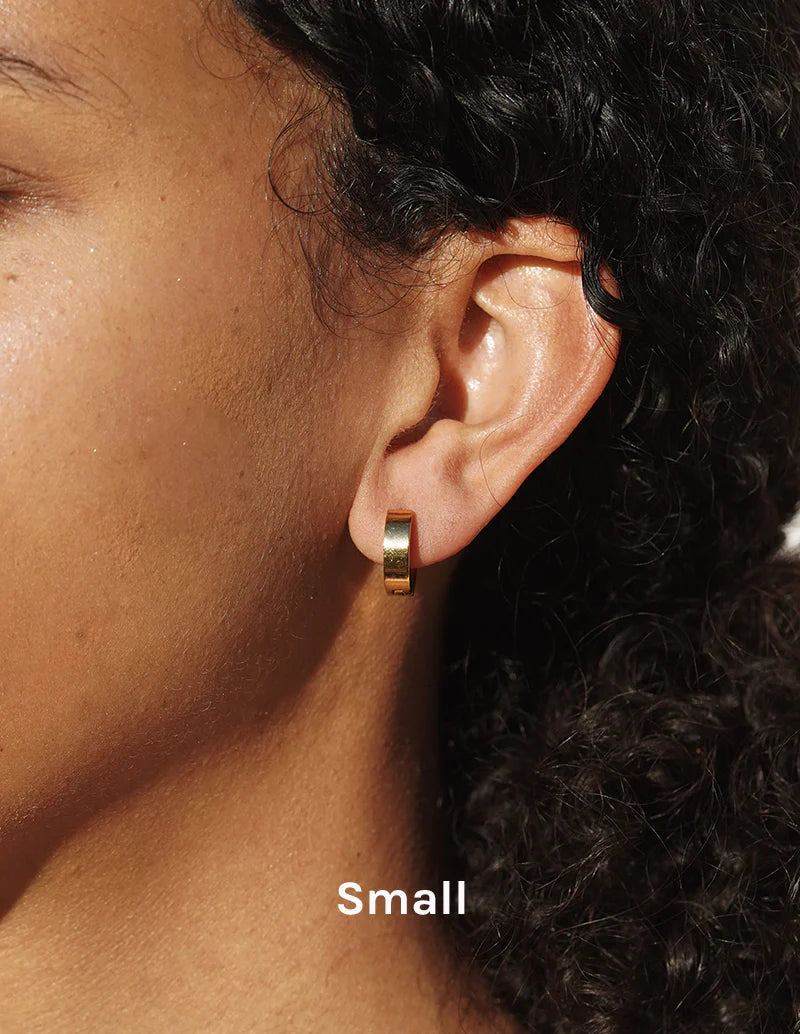 Baleen - Silver Piazza Hinge Hoops | Multiple Sizes