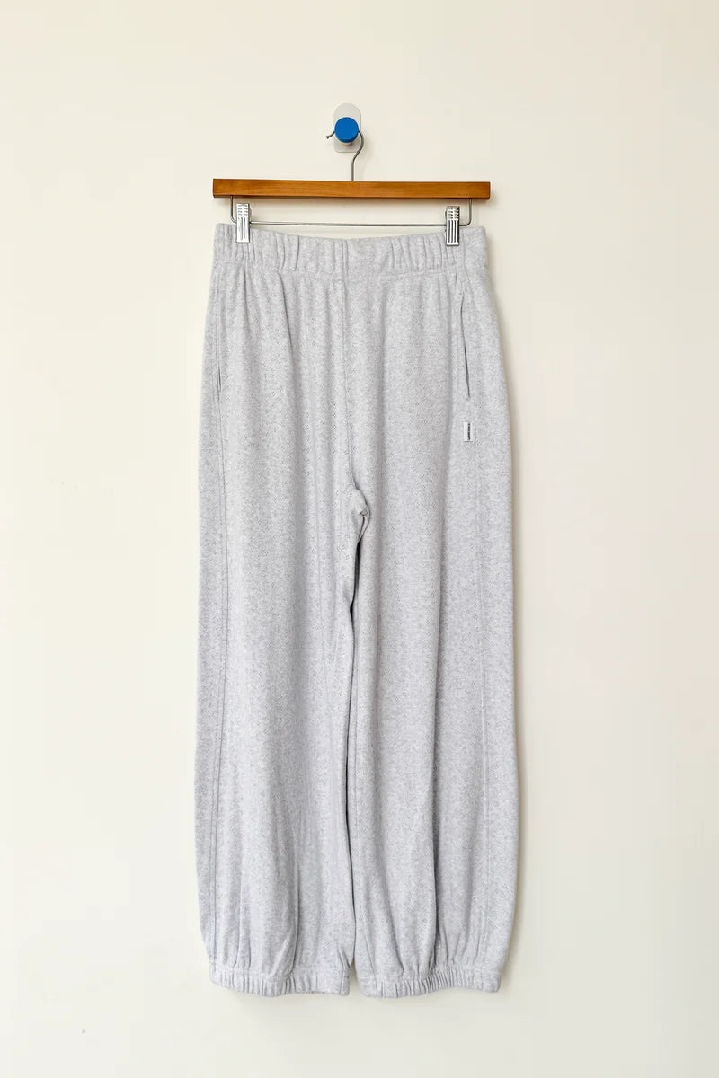 Le Bon Shoppe - Pointelle Balloon Pants | Icy Grey