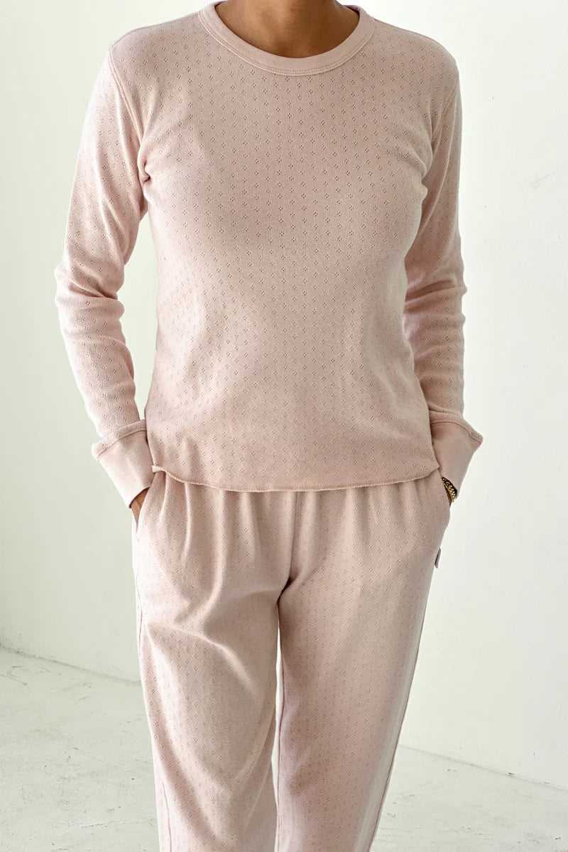 Le Bon Shoppe - Pointelle Fundamental Tee | Baby Pink