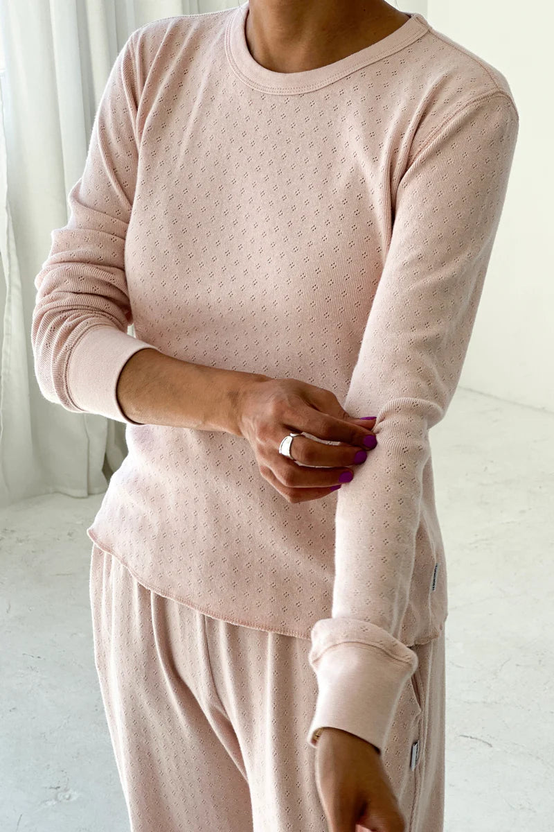 Le Bon Shoppe - Pointelle Fundamental Tee | Baby Pink