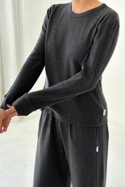 Le Bon Shoppe - Pointelle Fundamental Tee | Charcoal