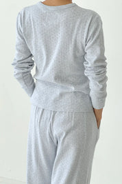 Le Bon Shoppe - Pointelle Fundamental Tee | Icy Grey