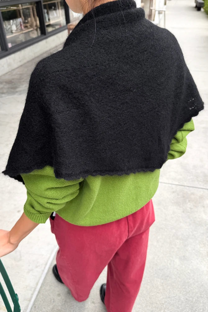 Le Bon Shoppe - Mohair Pointelle Shawl | Onyx