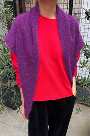 Le Bon Shoppe - Mohair Pointelle Shawl | Purple