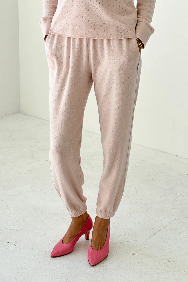 Le Bon Shoppe - Pointelle Serene Jogger | Baby Pink