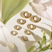 Baleen - Gold Plum Hoops | Multiple Sizes