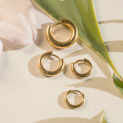 Baleen - Gold Plum Hoops | Multiple Sizes