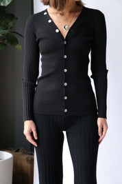 Proenza Schouler White Label Cotton Cashmere Cutout Cardigan (L)